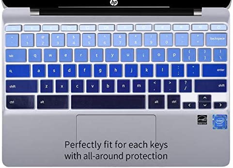 Keyboard Cover for HP 11.6 inch Chromebook, HP Chromebook x360 11.6 inch, HP Chromebook 11 G2 / G3 / G4 / G5 / G6 EE / G7 EE, HP 11.6 Inch Chromebook Protector Skin, Gradual Blue