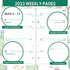 2023 Planner Refills - 2023 Weekly & Monthly Planner Refill, A6 Refill Paper, A6 Planner Inserts, 3-3/4" x 6-3/4", Planner Refills 2023 with Monthly Tabs, 6-Hole Punched, Loose Leaf