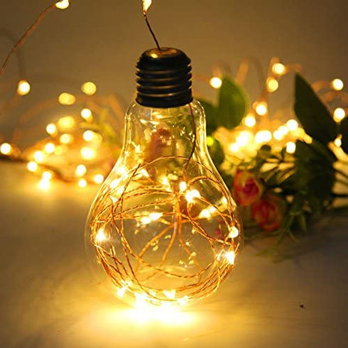 ER CHEN Fairy Lights Plug in, 33Ft/10M 100 LED Starry String Lights Outdoor/Indoor Waterproof Copper Wire Decorative Lights for Bedroom, Patio, Garden, Party, Christmas Tree (Warm White)
