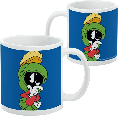 Looney Tunes Marvin The Martian Ceramic Coffee Mug, Novelty Gift Mugs for Coffee, Tea and Hot Drinks, 11oz, White