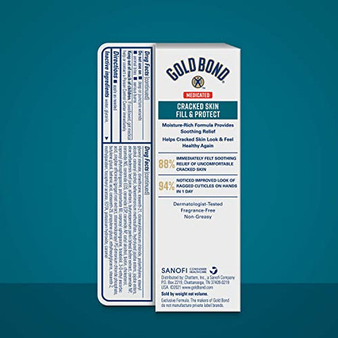 Gold Bond Ultimate Cracked Skin Relief Fill & Protect Cream for Hands, Cuticles, and Feet, 0.75 oz.