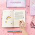 Magic Unicorn Notebook Set - Sequins Journals Unique Gift for Girls Travel School Office Notepad Memos A5 Diary Notebooks Unicorn Gel Pen Bracelet Key-chain with Locks and Keys