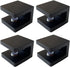LukLoy Brass Glass Clamp, No-Drill-on-Glass Glass Holder Glass Shelf Bracket Glass Clip Support for 8mm - 10mm Glass (4, Matte Black)