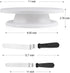 Kootek 11 Inch Rotating Cake Turntable with 2 Icing Spatula and 3 Icing Smoother, Revolving Cake Stand White Baking Cake Decorating Kits Supplies