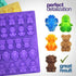 Large Gummy Bear Mold Bpa Free - Set of 3 - 5 Animals - 3 Droppers, Silicone Gummy Molds, Candy Mold