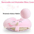 Kids Travel Neck Pillow,Unicorn Memory Foam Pillow with Snap,U-Shaped Airplane Car Flight Head Neck Support Pillow with Washable Cover for Adults Toddler,Gifts for Children,Boys,Girls (Pink)
