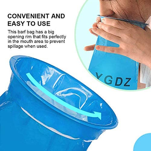 YGDZ Vomit Bags Disposable, 15 Pack Barf Bags Throw Up Emesis Bags Puke Nausea Bags for Travel Motion Sickness, Car & Aircraft, Kids,1000ml
