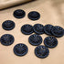 Raydodo 12 Pcs 25mm Matt Black Buttons 1 Inch for Sewing Buttons Large 2-Holes Flatback Vintage Craft Buttons for Crafts and DIY Handmade Repair Clothing (Black)