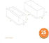 BAKIPACK 25 Macaron Boxes for 4 or 5 Macarons Gold Macaron Gift Boxes?Candy Gift Boxes, Macarons Box with Clear Window (Interior Measurement 4.8" x 1.8" x 1.8" without Macaron inside)