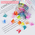 Butterfly Clips 50Pcs, EAONE Pastel Butterfly Hair Clips Cute Mini Small Hair Claw Clips Hair Aesthetic Accessories for 90s 2000s Girls Women’s Hair with Box Package, Gradient Transparency Colors