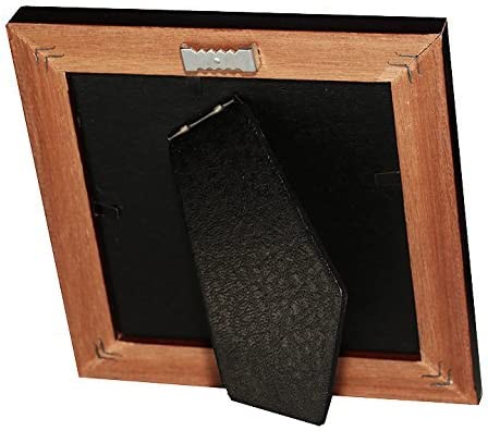 Country Art House Heart & Love Picture Frame - Black Wood Frame with Heart Shaped Double Mat for 4x6 Photo