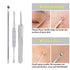Blackhead Remover Tool, Aooeou Professional Pimple Popper Tool Kit - Treatment for Blemish, Whitehead Popping, Zit Removing for Risk Free Nose Face, Anti-Slip Coating Handle (b-Silver)