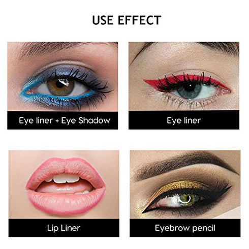 Eye Liner Pencil Set - 12 Assorted Colors Natural Matte Long Lasting Hypoallergenic Eyeliners Eye Makeup Soft Crayon Pencils (Black Gray Brown Plum Purple Lavender Pink etc)