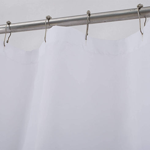Jarl home Waterproof Nylon Fabric Shower Curtain or Liner Machine Washable & Breathable White72x72inch (Standard Size) 1 Panel