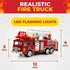 Toysery Fire Truck Toy with 3D Flashing Lights, Siren and Fire Fighter Sounds Effects. Extendable Rotating Rescue Ladder for Boys & Girls 3 -7+ Years Old