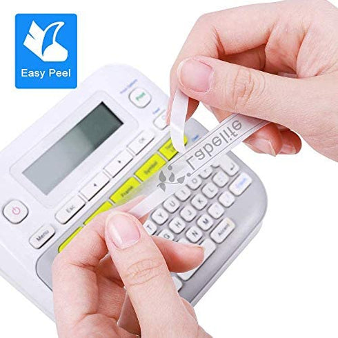 Labelife 5-Pack Compatible Brother TZe TZ Tape 12mm 0.47 Laminated Clear Label Tape TZe-131 Replacement for Brother Label Maker Tape Clear TZe131 TZ-131 for Brother Ptouch PT-D210 PTH110 PTD220 PTD400