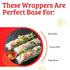 Cathay Fresh Spring Roll Rice Paper Wrappers, Rice Paper Wrappers for Fresh Rolls-30 Sheets, Non-GMO, Gluten-Free, Low Carb, Vietnamese Summer Wrap with Natural Ingredients,Veggie Wrap (Square, 22cm)