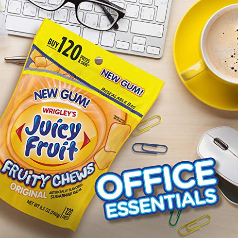 Juicy Fruit, Fruity Sugarfree Chewing Gum, 120 ct