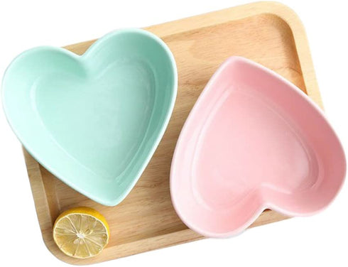 WAIT FLY Heart-shaped Bowls for Salad Soup Snack Dessert Best Kitchen Household Cooking Gifts for Home Kitchen, Pink/Blue/White/Green