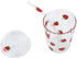 300ml Glass Water Cup with Straw and Lid, Cute Strawberry Mug Glass Milk Bottle Water Juice Smoothie Drinking Cup for Home Office School