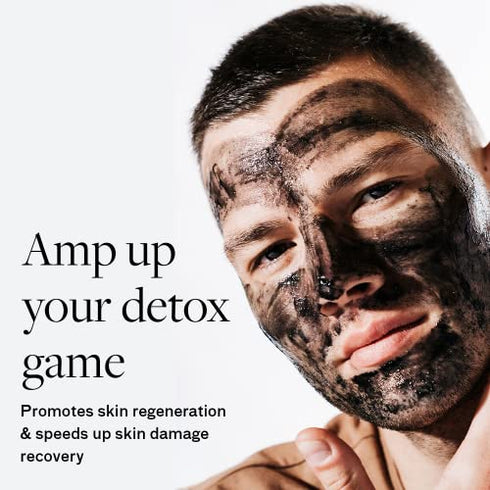 Lumin Exfoliating Rub for Men (1 oz) - Activated Charcoal Face Exfoliator Rub for Reducing Dullness, Dryness, Dark Spots, Blackheads, and Shaving Irritation - Achieve Your Best Look