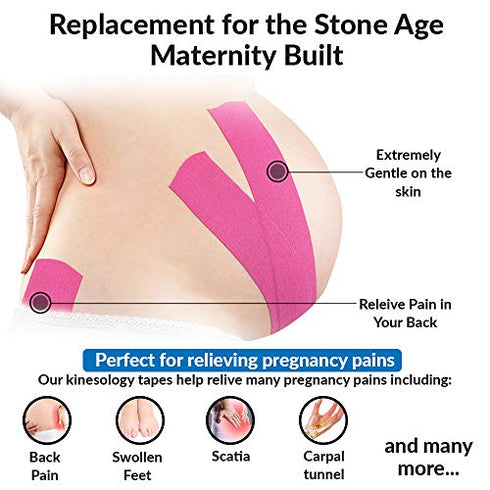 Back & Bump Comfort Pregnancy Tape - Maternity Belly Support Tape | #1 Pregnancy Gifts For Women, Pregnancy Belt - Gift for Expecting Mom (Pink)