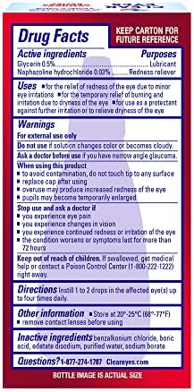 Clear Eyes Maximum Redness Eye Relief Eye Drops, 1 Fl Oz, 3 Pack