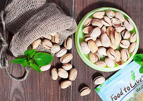 Organic Pistachios, 8 Ounces - In Shell, Dry Roasted with Sea Salt, Non-GMO, Kosher, Vegan, Bulk