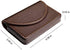Ocadux Leather Business Card Holder Case for Men or Women Pocket Business Card Wallet Name Card Case Holder with Magnetic Shut, Holds 25 Business Cards, Coffee