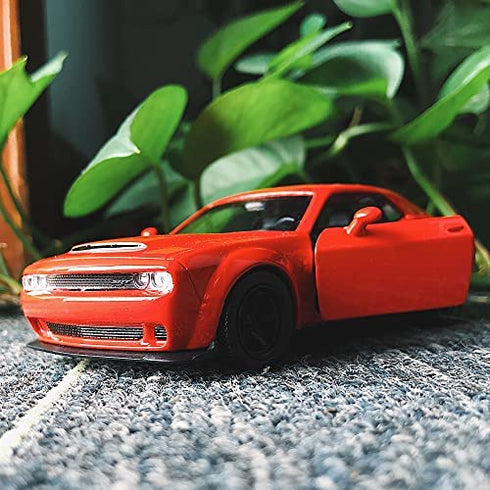 TGRCM-CZ 1/36 Scale Challenger Casting Car Model, Zinc Alloy Toy Car for Kids, Pull Back Vehicles Toy Car for Toddlers Kids Boys Girls Gift (Red )