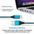 Android Charger Cable, FiveBox 3-Pack 6ft Micro USB Cable Cord Braided Fast Charging Phone Charger for Samsung Galaxy J3 J7 S6 S7 Edge, Tablet, LG stylo 2/3 LG G3 G4 V10 K20 Plus, Blu, Kindle Fire 7 8