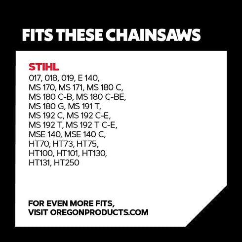 Oregon R55 AdvanceCut Chainsaw Chain for 16-Inch Bar -55 Drive Links low-kickback chain fits several Stihl models