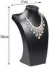 Black PU Leather Jewelry Necklace Stand Pendants Display Bust Choker Holder Jewellery Rack Show 3 Options Model (Hight 30cm)