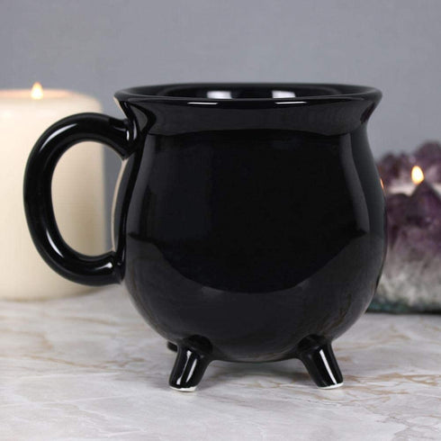 Witch's Brew Black Cauldron Coffee Mug 12 fl oz Ceramic Drinkware Halloween Decor Tabletop