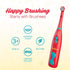 Brusheez® Kid's Electric Toothbrush Set - Soft Bristles, Easy-Press Power Button, Battery Operated, 2 Brush Heads, Animal Cover, Sand Timer, Rinse Cup and Storage Base - Ages 3+ (Pepper The Dino)