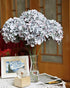 DuHouse Large Hydrangea Heads Artificial Silk Flowers with Stem Fake Full Flower Heads for Wedding Centerpiece Home Party Decor Pack of 6(Morandi)