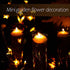 50 Pieces Faux Flowers for Floating Candles Floating Flowers Vase Fillers Vases for Centerpieces Mini Flower Filler Filling in Cylinder for Vases Filler Wedding Centerpiece Party Decor (Gold)