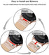 SWEES Compatible for Samsung Galaxy Watch 5 Band 40mm 44mm / Galaxy Watch 5 Pro Band 45mm / Galaxy Watch 4 Band, 20mm Slim Thin Genuine Leather Replacement Bands for Galaxy Watch 4 Classic Women Men