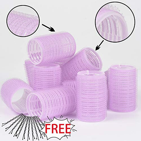 Hair Rollers,12 Pack Self Grip Hair Curlers,Rollers for Hair,Salon Hairdressing Curlers for Women,DIY hairstyle ((Medium))