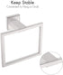 KES Bath Towel Ring Towel Hanger SUS 304 Stainless Steel Bathroom Accessories Contemporary Hotel Square Style Wall Mount, Brushed Finish, A2480-2
