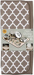 S&T INC. Absorbent, Reversible XL Microfiber Dish Drying Mat for Kitchen, 18 Inch x 24 Inch, Taupe Trellis