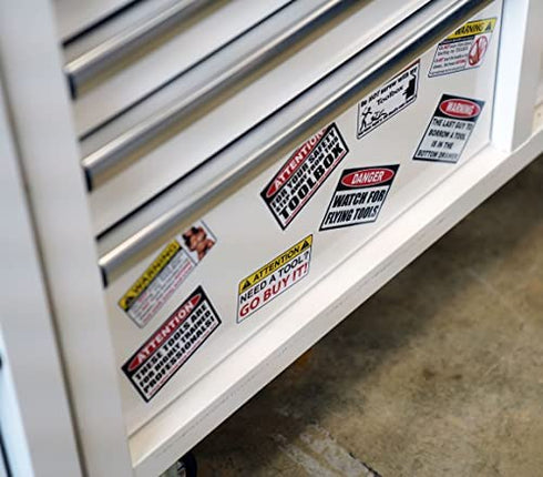 Funny Toolbox Warning Decal Sticker Tool Box Pack Set - by 215 Decals
