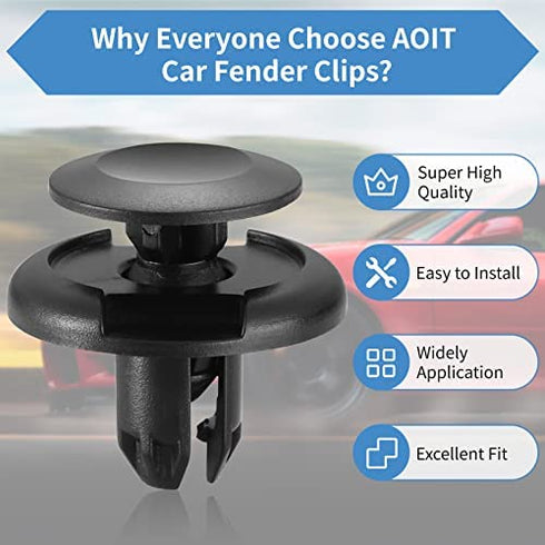 20 Pcs Super Front Fender Inner Liners Fender Well Front Wheel Well Retainer Clips Plastic Body Rivets for Honda Accord Civic Acura, Replacement for The Part# 91512-SX0-003