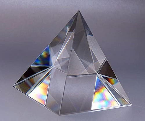 Amlong Crystal Clear Crystal Pyramid 3 inch with Gift Box