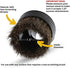 ALL PARTS ETC. Horse Hair Vacuum Attachment 1.25" Round Dust Brush, 1-1/4 Vacuum Dusting Brush, Duster Sweeper Hair Bristle Brush Compatible with Shop Vac, Oreck, Hoover and other Central Vacs