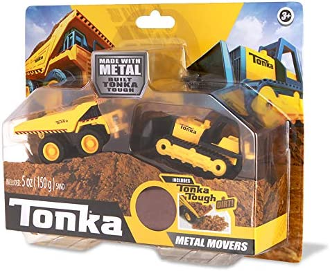 Tonka - Metal Movers Combo Pack - Mighty Dump Truck & Bulldozer , Brown