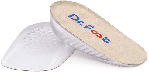 Dr.Foot Height Increase Insoles, Heel Cushion Inserts, Heel Lift Inserts for Leg Length Discrepancies (Large (1" Height))