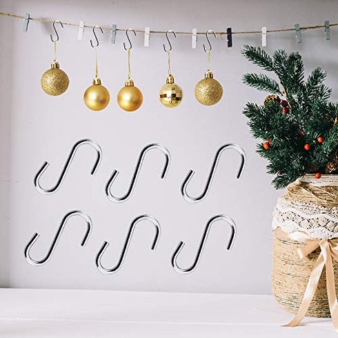 Rhinocats S Hooks, Small S Hooks?Mini S Hooks? 200 Pack Stainless S Shaped Hooks, 14mm Length ?Heavy Duty for Hanging