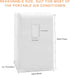Luxiv Portable Air Conditioner Cover, Gray Portable AC Unit Cover 15 x 18 x 30 Anti-Dust Portable Air Conditioner Storage Bags Protection Cover for Mobile AC (White)