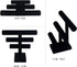 ByKen Jewelry Detachable T Bar Bracelet Display Stand,Bracelet Organizer,Bracelet Holder,Jewelry Display Stand, Long Necklace Bangle Scrunchie Watch Organizer (3 tier?, Black